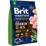 Brit Premium by Nature д/соб Adult XL д/гигант пород Курица 15кг (1/1)
