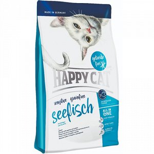 Happy Cat Sensitive д/кош гипоаллер.беззерновой Морская рыба 300гр