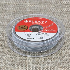 Тросик ювелирный (ланка) Flexi 7 струн, ?- 0,30мм, катушка 10м, цв.белый