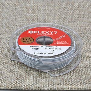 Тросик ювелирный (ланка) Flexi 7 струн, ?- 0,30мм, катушка 10м, цв.белый С ДЕФЕКТОМ