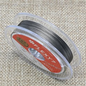 Тросик ювелирный (ланка) Flexi 7 струн, ?- 0,30мм, катушка 10м, цв.стальной