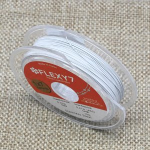 Тросик ювелирный (ланка) Flexi 7 струн, ?- 0,35мм, катушка 10м, цв.белый С ДЕФЕКТОМ