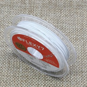 Тросик ювелирный (ланка) Flexi 7 струн, ?- 0,40мм, катушка 10м, цв.белый