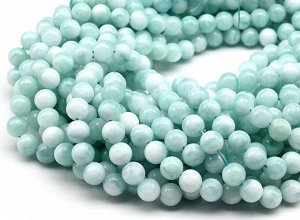 Бусины из ангелита шарик 8мм, 39см, 45 бусин