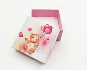 Подарочная коробочка, мишка с шариками