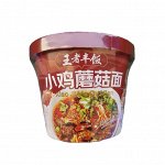 Лапша Wang Zhe Feng Fan с тушеной курицей и грибами