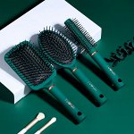 Массажная расчёска для волос &quot;Elegant Green&quot; (темно-зеленая)