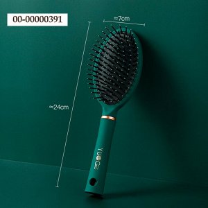 Массажная расчёска для волос "Elegant Green" (темно-зеленая)