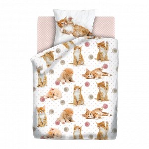 КПБ 1.5 поплин Fun&Cute (70х70) рис. 16084-1/16085-1/8672-6 Cute kittens