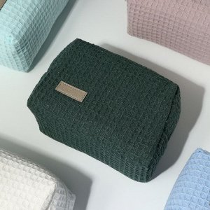 Косметичка дорожная на молнии TEXTURA, цвет зелёный