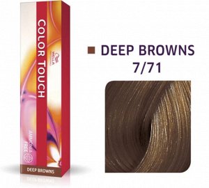Велла Краска для окрашивания волос  7/71 янтарная куница 60 мл Wella Color Touch