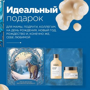 Подарочный набор Лореаль Зимний набор для поврежденных волос Шампунь для волос 300 мл и Маска для волос 250 мл Absolut Repair Loreal Professionnel