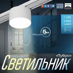 Светильник трековый SLIM "Тубус" LED 5Вт 3000K-6000К 48V CRI90 белый 7х7х7см