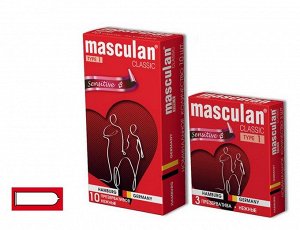 Презервативы Masculan, сlassic 1, нежные, 19 см, 5,2 см, 10 шт.