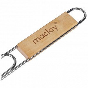 Решётка гриль универсальная maclay, d=30 см, хромированная сталь, для мангала