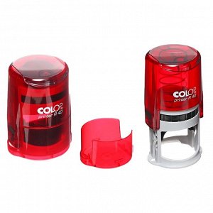 Оснастка для круглой печати автоматическая COLOP Printer R=40, диаметр 41.5 мм, с крышкой, корпус рубин