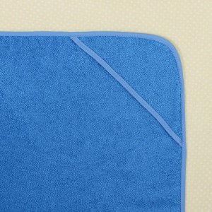 Полотенце-накидка махровое «Зайчик», размер 75?125 см, цвет голубой, хлопок, 300 г/м?