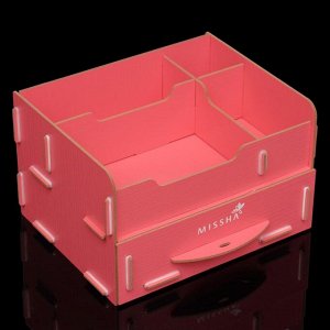 Органайзер «Ящик», разборный, 3 отсека + выдвижной ящик, микс, 23х15.5х14 см