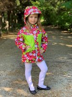 Куртка для девочек на флисе удлиненная