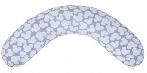 Подушка для беременных "AmaroBaby" 25*170 см. (файбер, бязь) мышонок серый вид