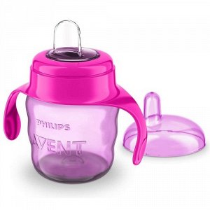 Чашка-поильник ,200 мл., 6 мес+ Philips Avent  серия Comfort , цв. розовый