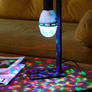 Светодиодный светильник-проектор ULI-Q301. Серия DISCO. многоцветный. ТМ VOLPE. Работа от сети 220В. Для установки в электропатрон Е27. Цвет корпуса белый.