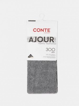 Тёплые ажурные колготки CONTE AJOUR 300