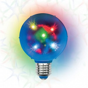 ДИСКО ШАР 3D Светодиодный светильник ULI-Q308 1,5W/RGB/E27 . Свечение 3D звёзды. 220В. Диаметр 8см.