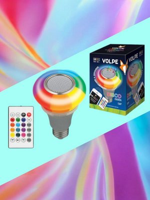Лампочка-колонка для диско, с динамиком и Bluetooth 8 W, E27, многоцветный ULI-Q340 8W/RGB/E27