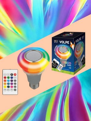 Лампочка-колонка для диско, с динамиком и Bluetooth 8 W, E27, многоцветный ULI-Q340 8W/RGB/E27