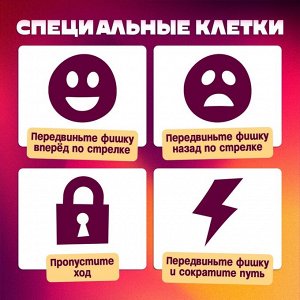 Настольная игра ходилка-бродилка для детей «Большое приключение», 2-4 игрока, 3+