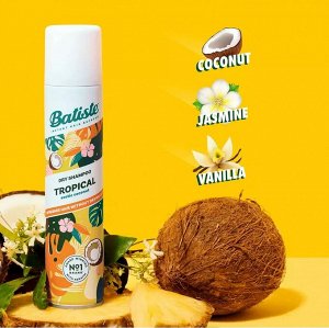 Сухой шампунь для волос Batiste TROPICAL Exotic Coconut 200мл