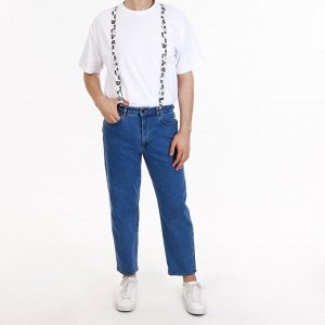 Подтяжки взрослые, ширина 2,5 см, цвет белый/чёрный