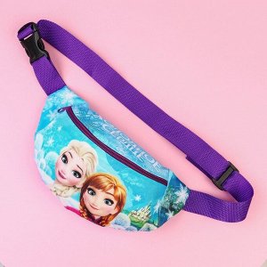 Сумка поясная детская для девочки, 25х6х13 см, Холодное сердце