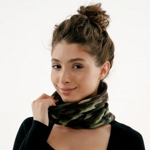 Повязка-труба 2 в 1 ONLYTOP, шарф/шапка, флис, цвет камуфляж