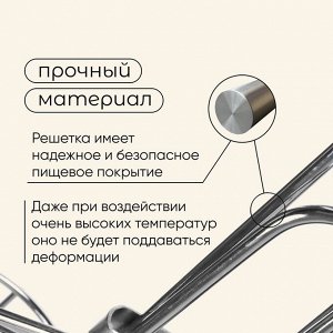 Решётка гриль для овощей Maclay, двойная, хромированная сталь, 49х14х7 см, рабочая поверхность 27х17 см