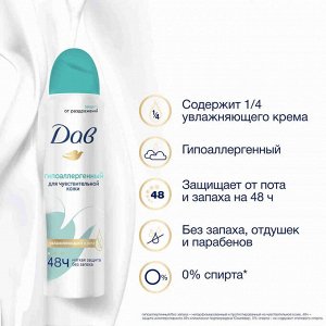 Дав Дезодорант-антиперспирант спрей "Бережная забота" 150 мл