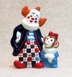 Клоун с обезьянкой, Ф