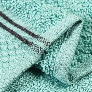 Полотенце кухонное махровое, 33х50 см, 400 г/м2, 100% хлопок, Граф, серо-зеленое, Узбекистан