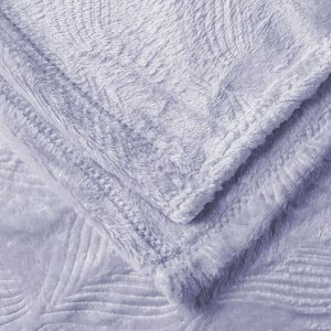 Плед 1.5-сп, 150х200 см, велсофт жаккард, 100%пэ, Silvano, Lotus, сер, 150/007-LOT/LA