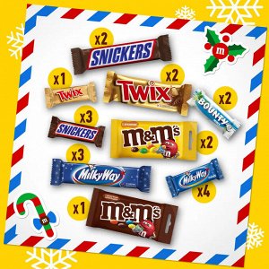 M&M's and Friends (577 гр) Большая посылка с новогодней игрой и стикерами Новогодний подарочный набор