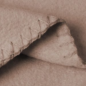 Плед 1.5-спальный, 110х150 см, флис, 100% полиэстер, Silvano, бежевый однотонный
