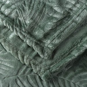 Плед 2-сп, 180х200 см, 100%пэ, Silvano, Тропики Лист шалфея