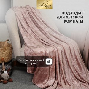 Плед 2-сп, 180х200 см, велсофт жаккард, 100%пэ, Silvano, Lotus, корич, 180/001-LOT/LA