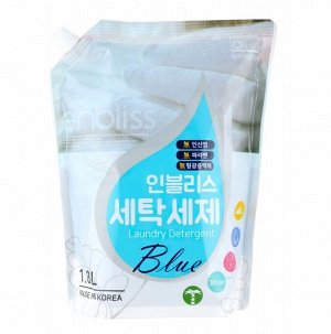 Жидкое средство для  для машинной и ручной стирки, стирки "Enbliss Blue Laundry Detergent (Refill Pouch)" («Аромат хлопка и фруктов»/для стикри в холодной воде /мягкая упаковка )  1,2 L