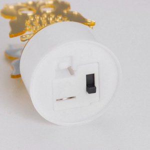 Фигурка светящаяся RISALUX «Сова», LED-ночник, от батареек 3xLR41, золото, 3.5x3.5x6 см
