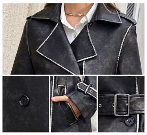 Шикарный женская тренч из eco-кожи. Качество premium