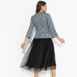 Костюм с юбкой из сетки на подкладе, Больше чем стиль (2 в 1, green)