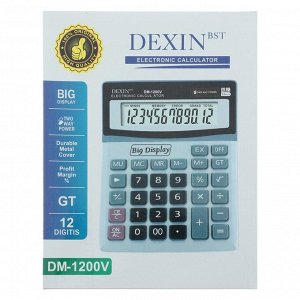 Калькулятор настольный, 12-разрядный, DM-1200V, двойное питание