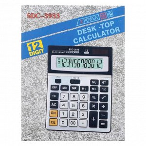 Калькулятор настольный, 12 - разрядный, SDC - 3933